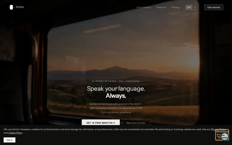 Screenshot of Soittaa AI, a launch using Euronic