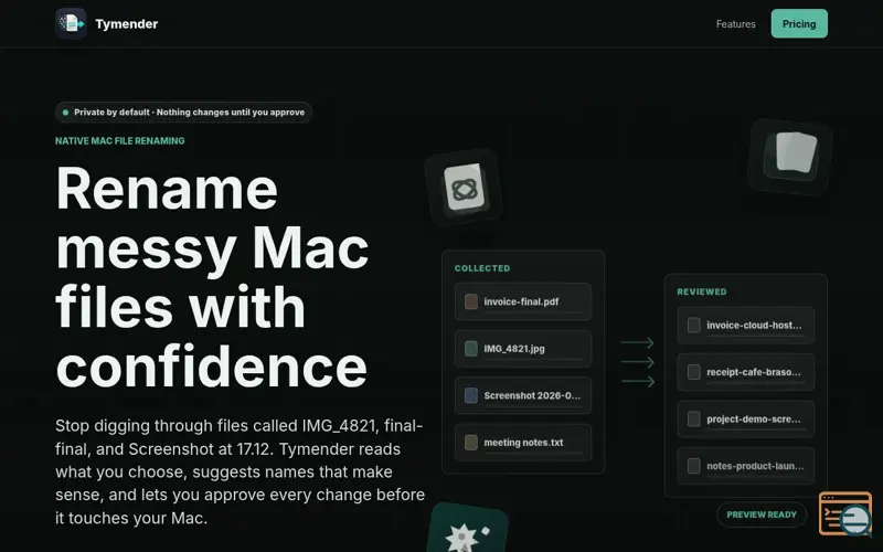 Screenshot of Tymender