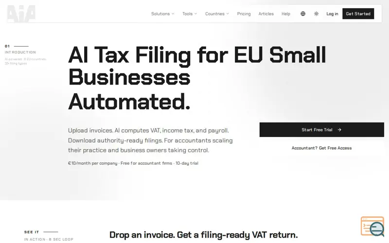 Screenshot of AiA