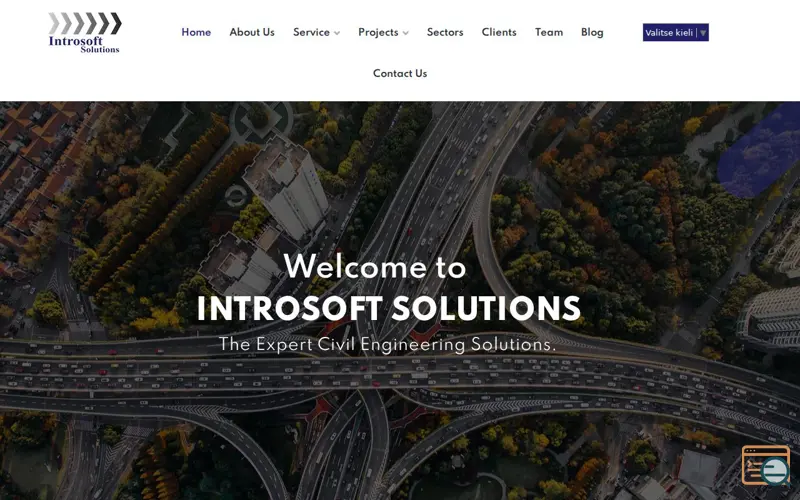Screenshot of Introsoftsolutions, a launch using OSM - OpenStreetMap
