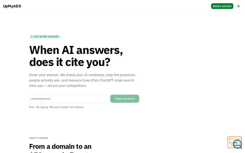 Screenshot of upmyaeo