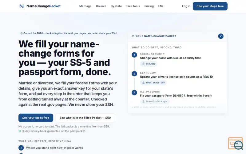 Screenshot of NameChangePacket