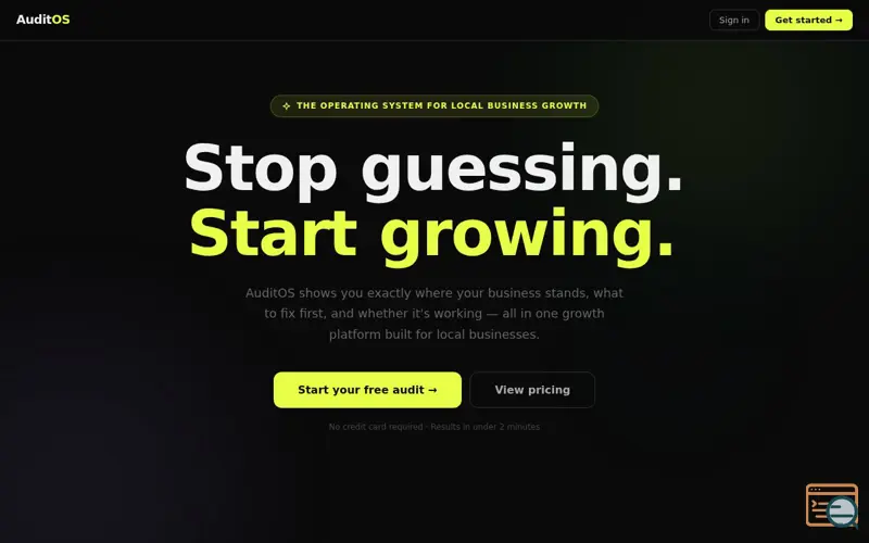 Screenshot of AuditOS