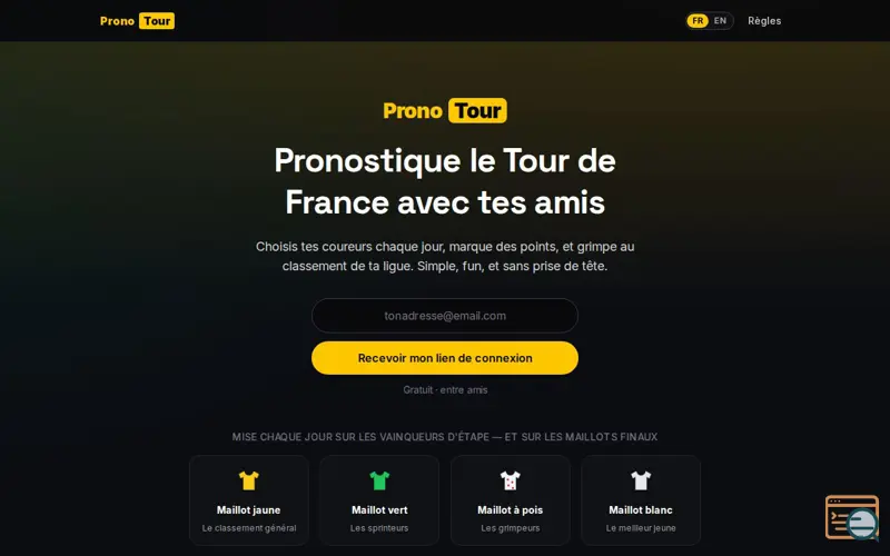 Screenshot of Prono Tour · 