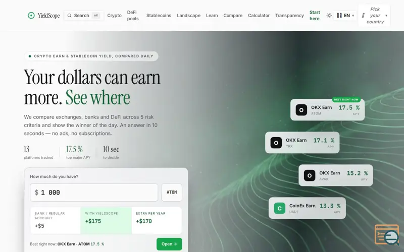 Screenshot of YieldScope_io