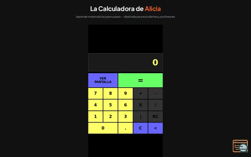 Screenshot of Calculadora Alicia