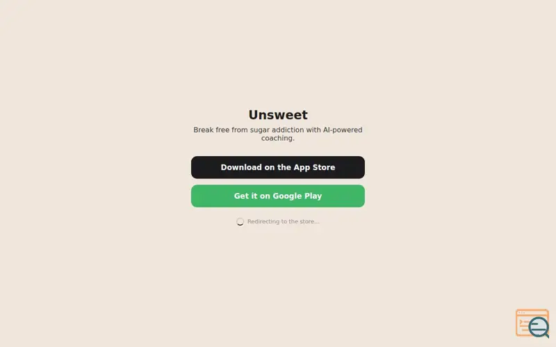 Screenshot of Unsweet