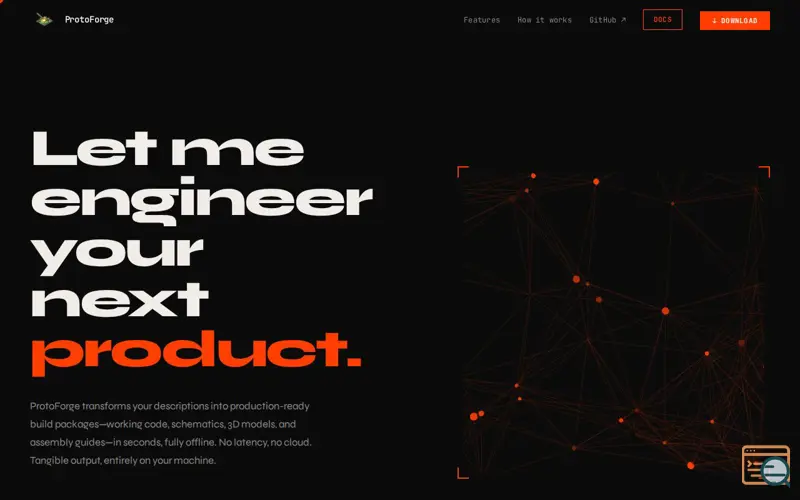 Screenshot of ProtoForge