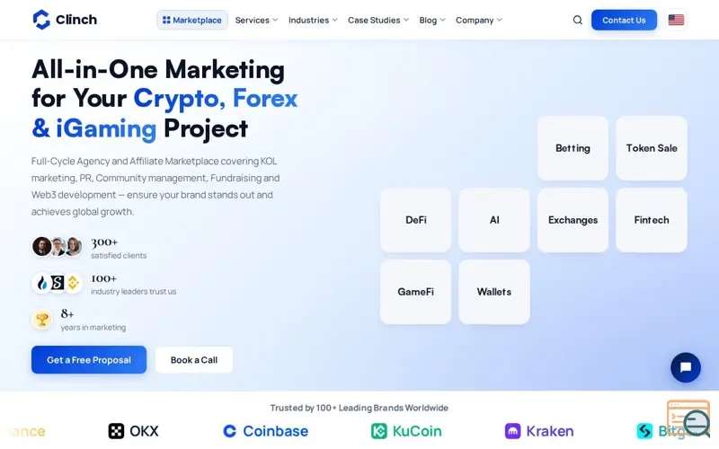Screenshot of Clinch Agency