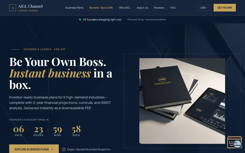 Screenshot of AIGL Channel — Career Launch