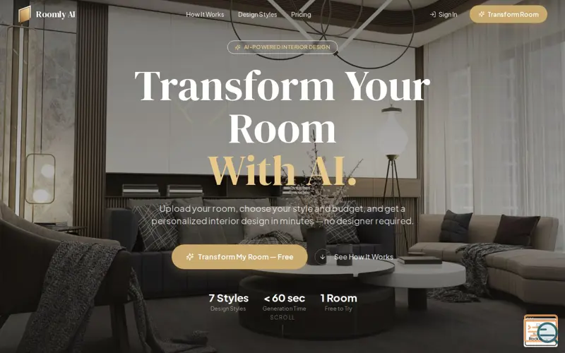 Screenshot of Roomly AI