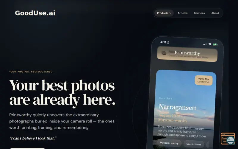Screenshot of Printworthy
