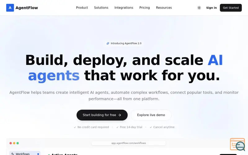 Screenshot of AgentFlow