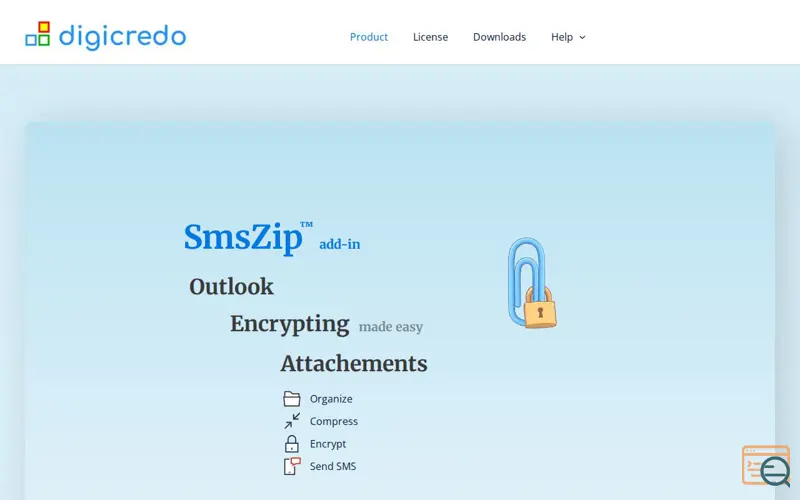 Screenshot of SmsZip