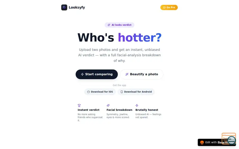 Screenshot of Looksyfy