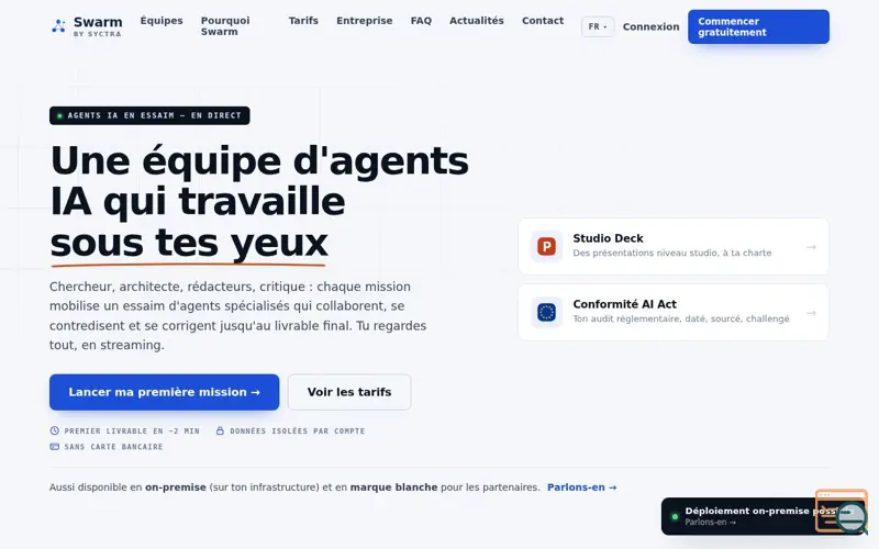 Screenshot of Swarm