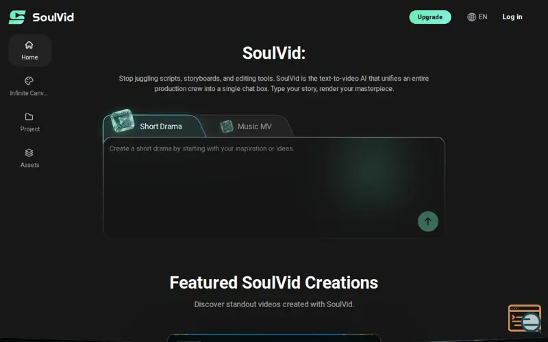 Screenshot of SoulVid