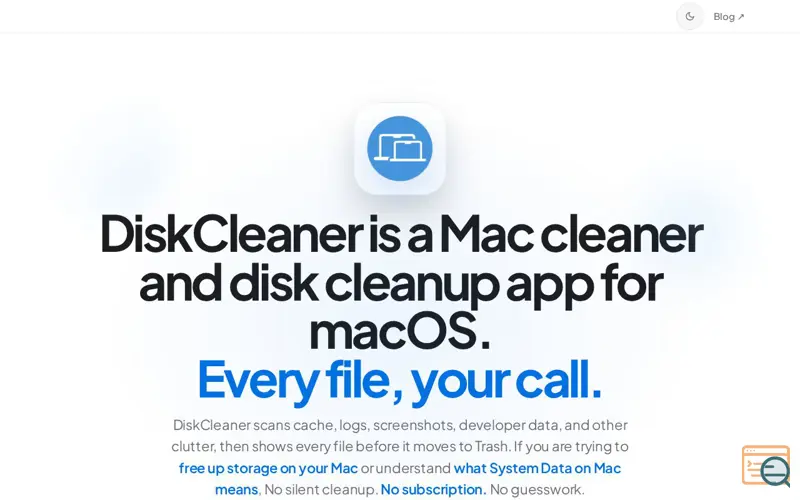 Screenshot of DiskCleaner