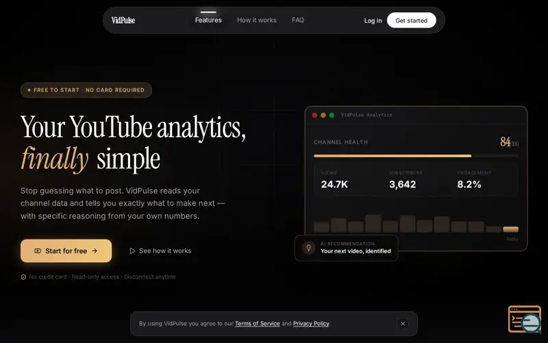 Screenshot of VidPulse