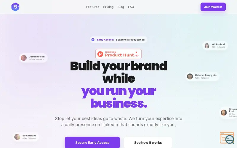 Screenshot of selfbrand AI