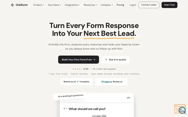 Screenshot of Orbiform