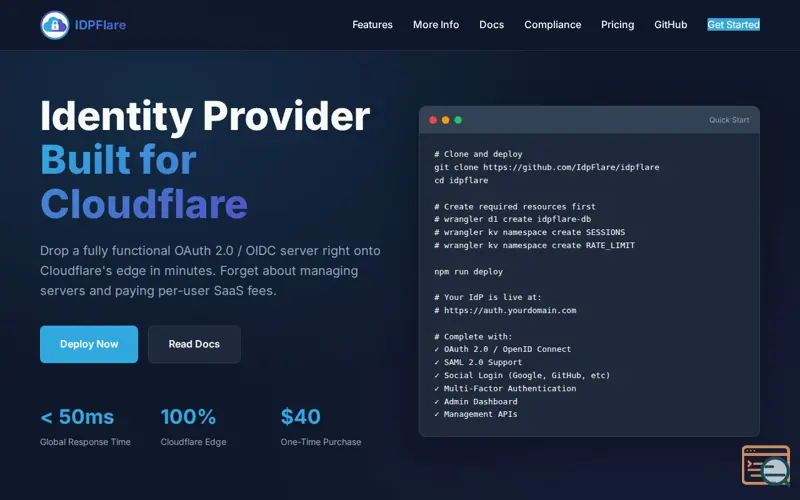 Screenshot of IDPFlare