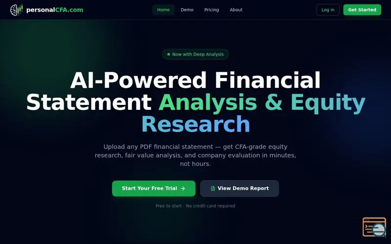 Screenshot of personalCFA.com
