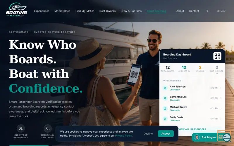 Screenshot of BoatingMatch.com