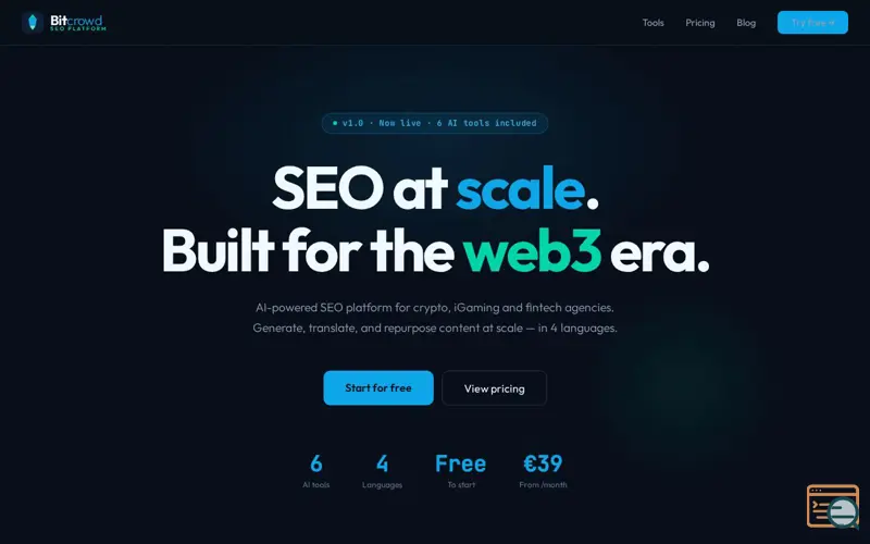 Screenshot of Bitcrowd