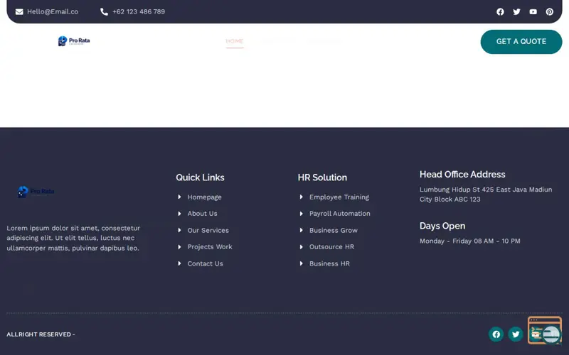 Screenshot of UK Pro Rata Salary Calculator