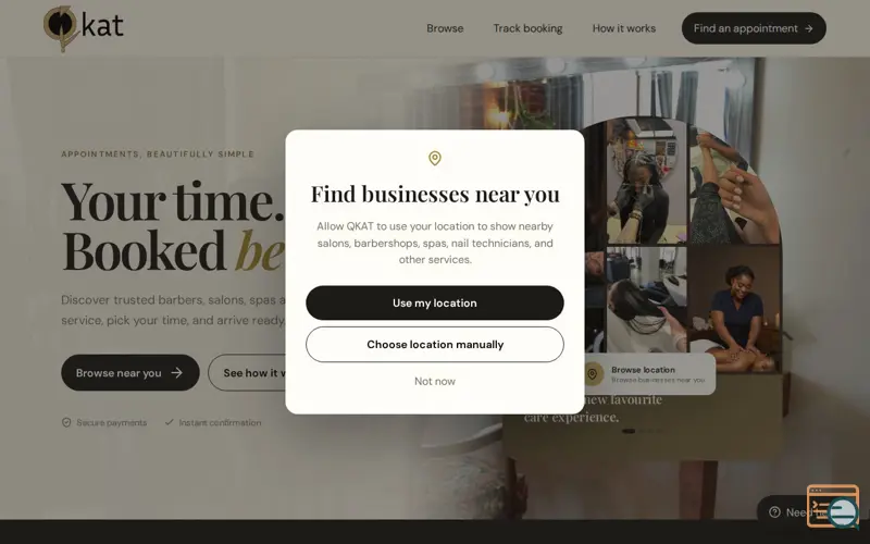 Screenshot of qkat.app