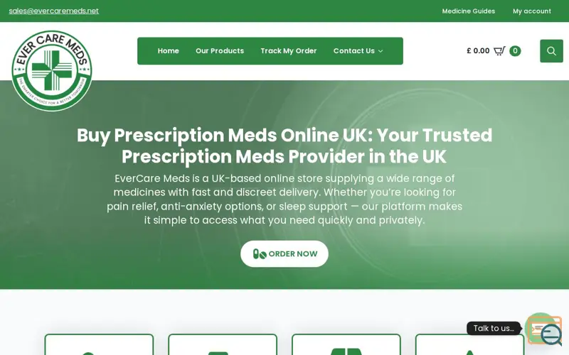 Screenshot of evercaremeds