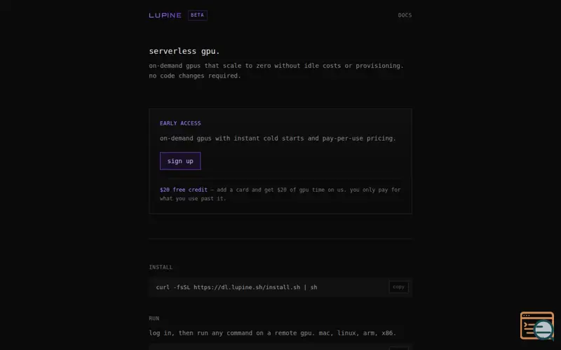 Screenshot of Lupine
