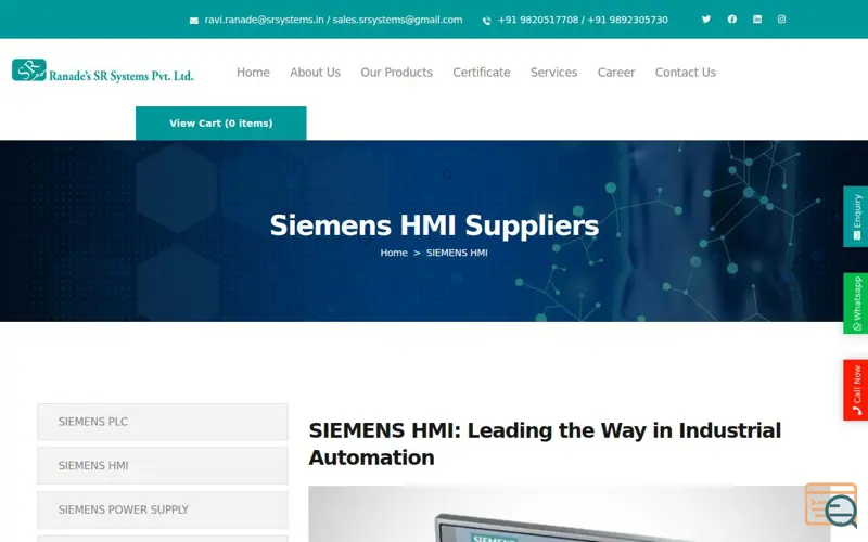 Screenshot of Where to Buy Siemens HMI in Mumbai?