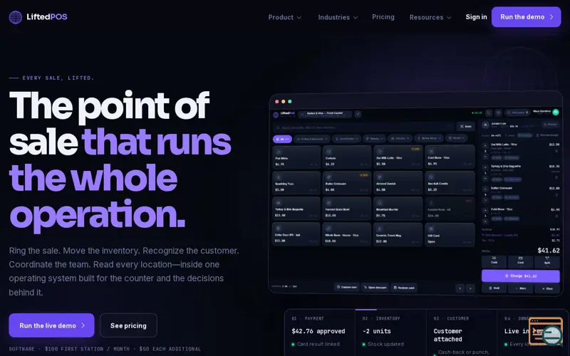 Screenshot of LiftedPOS