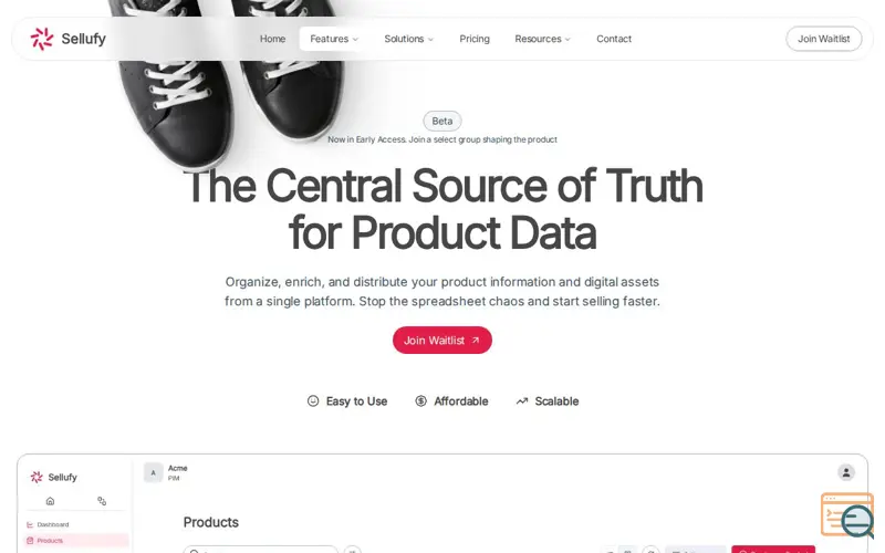 Screenshot of Sellufy