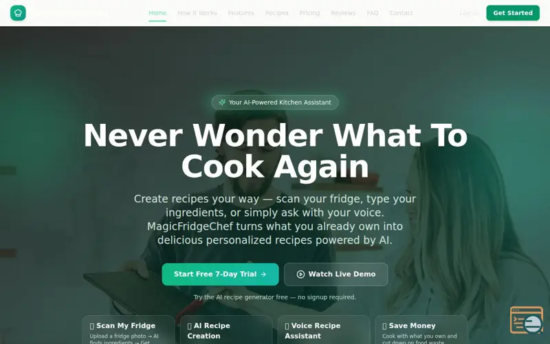 Screenshot of MagicfridgeChef