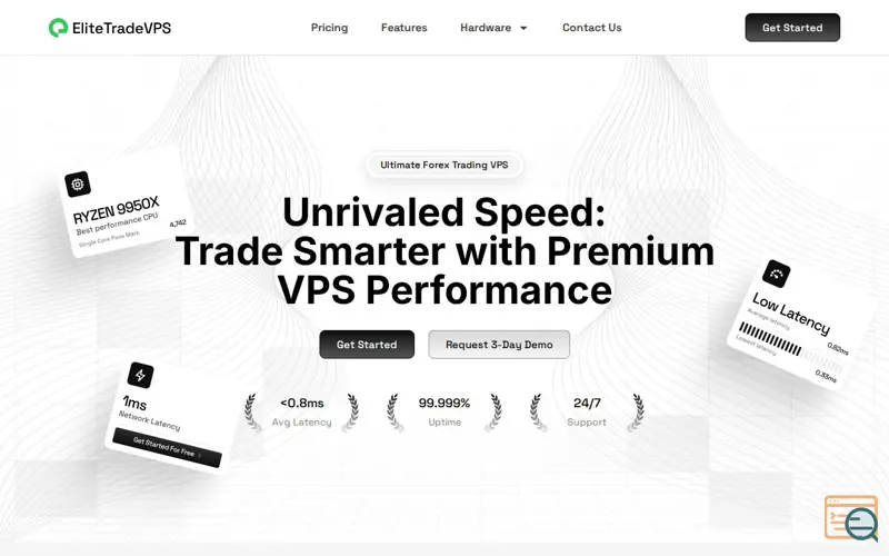 Screenshot of EliteTradeVPS for Crypto Traders