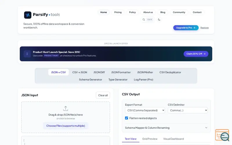 Screenshot of Parsify