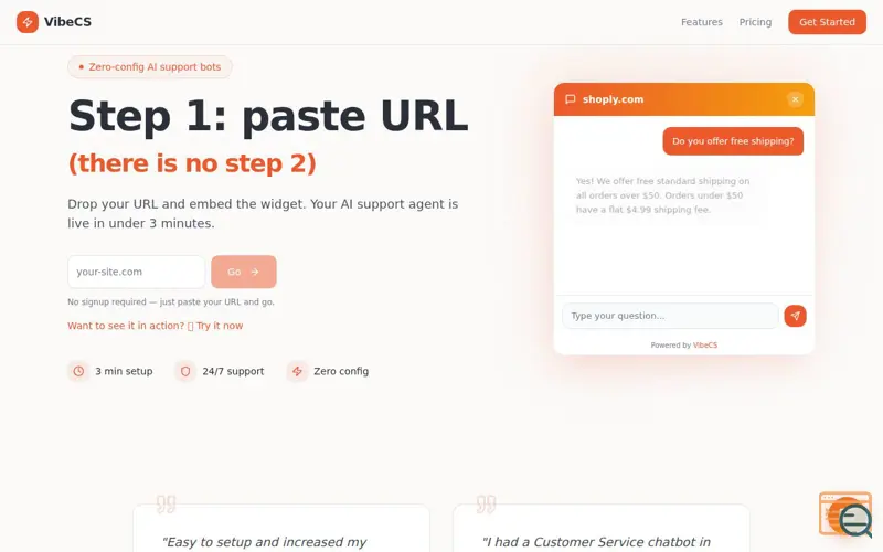 Screenshot of VibeCS