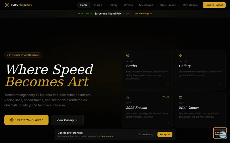 Screenshot of F1 Race Signature