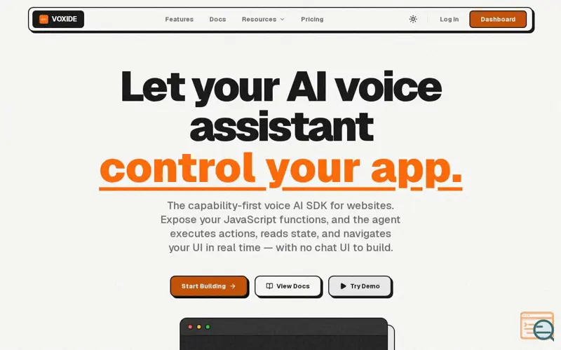 Screenshot of voxide.app
