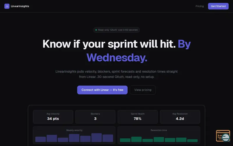 Screenshot of LinearInsights 