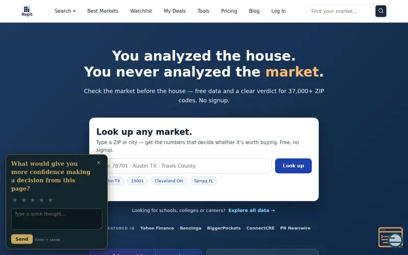 Screenshot of Repit