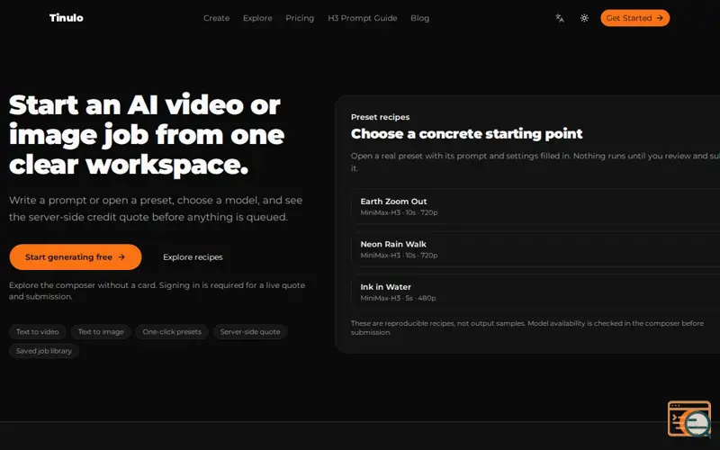 Screenshot of Tinulo