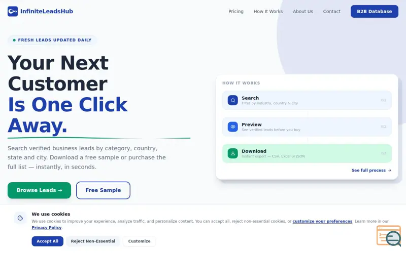 Screenshot of InfiniteLeadsHub