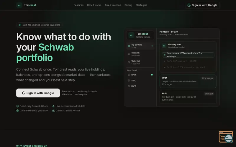 Screenshot of Tomcrest