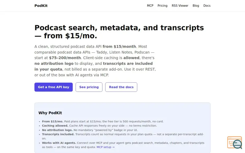 Screenshot of PodKit