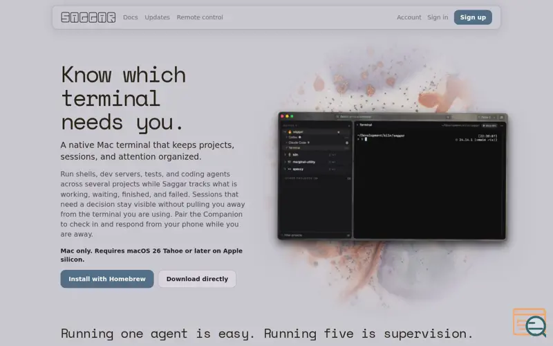 Screenshot of Saggar