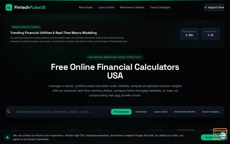 Screenshot of FintechPulseUS